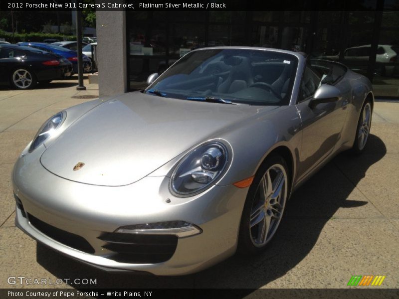 Platinum Silver Metallic / Black 2012 Porsche New 911 Carrera S Cabriolet
