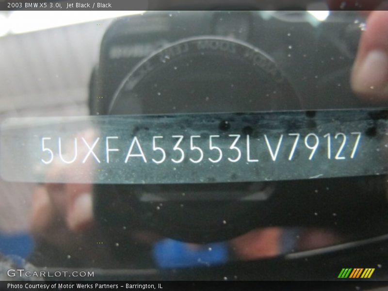Jet Black / Black 2003 BMW X5 3.0i