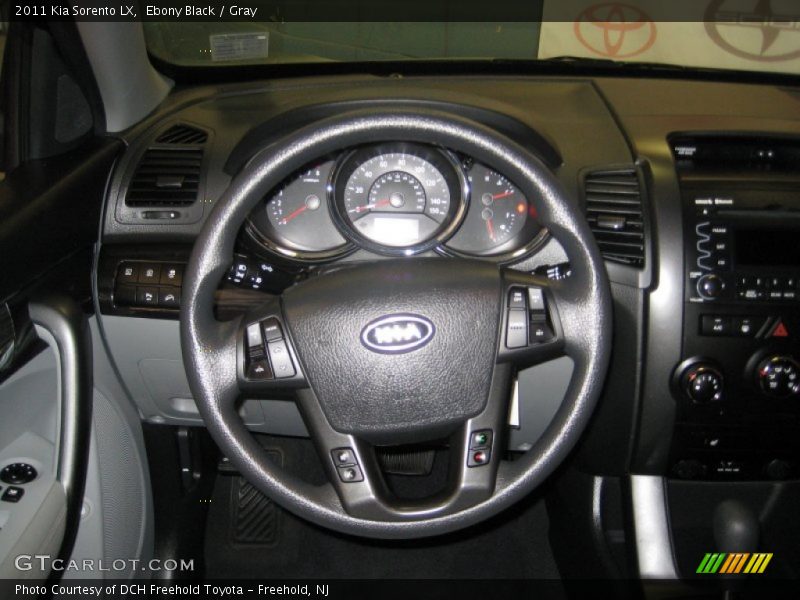 Ebony Black / Gray 2011 Kia Sorento LX
