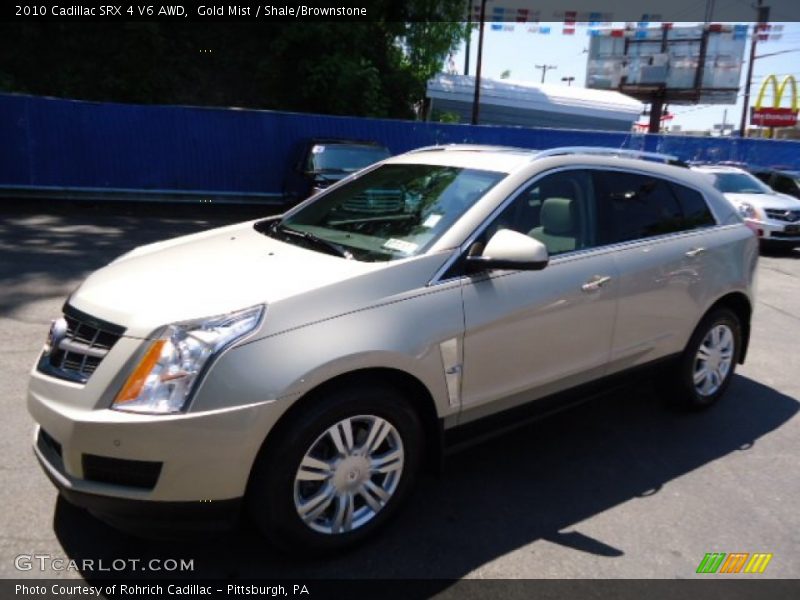 Gold Mist / Shale/Brownstone 2010 Cadillac SRX 4 V6 AWD