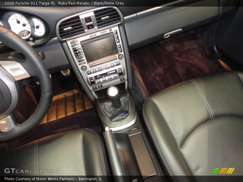 Ruby Red Metallic / Black/Stone Grey 2008 Porsche 911 Targa 4S