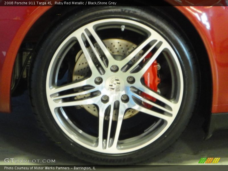 Ruby Red Metallic / Black/Stone Grey 2008 Porsche 911 Targa 4S