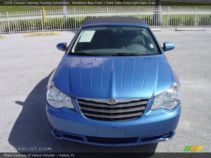 Marathon Blue Pearl / Dark Slate Gray/Light Slate Gray 2008 Chrysler Sebring Touring Convertible