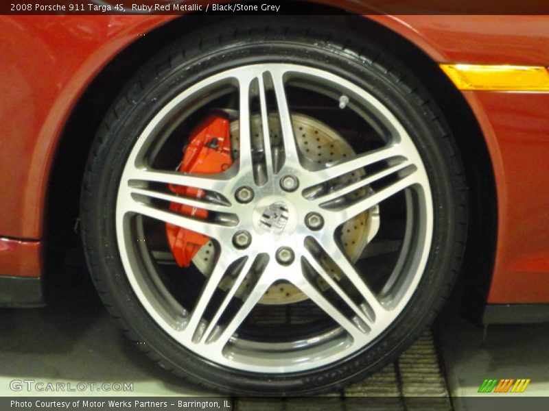 Ruby Red Metallic / Black/Stone Grey 2008 Porsche 911 Targa 4S
