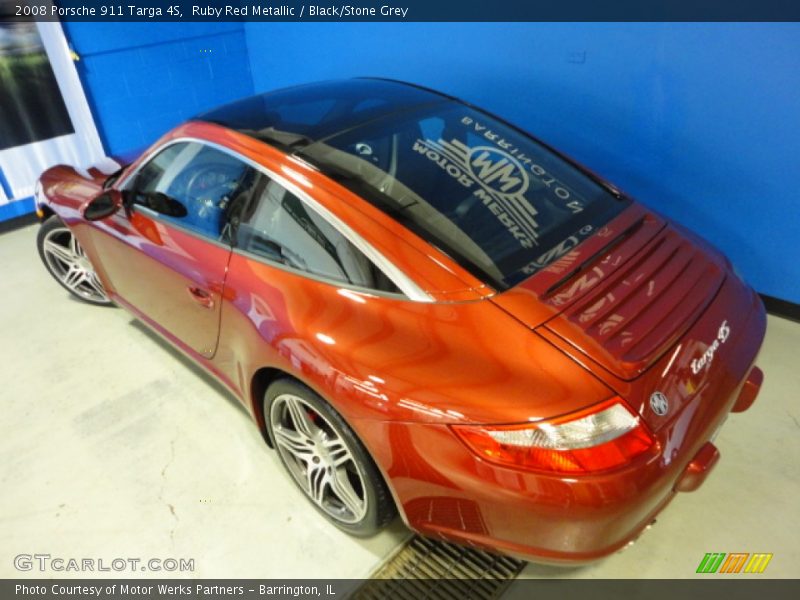 Ruby Red Metallic / Black/Stone Grey 2008 Porsche 911 Targa 4S