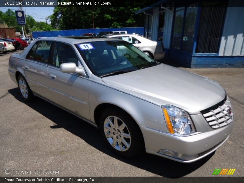 Radiant Silver Metallic / Ebony 2011 Cadillac DTS Premium