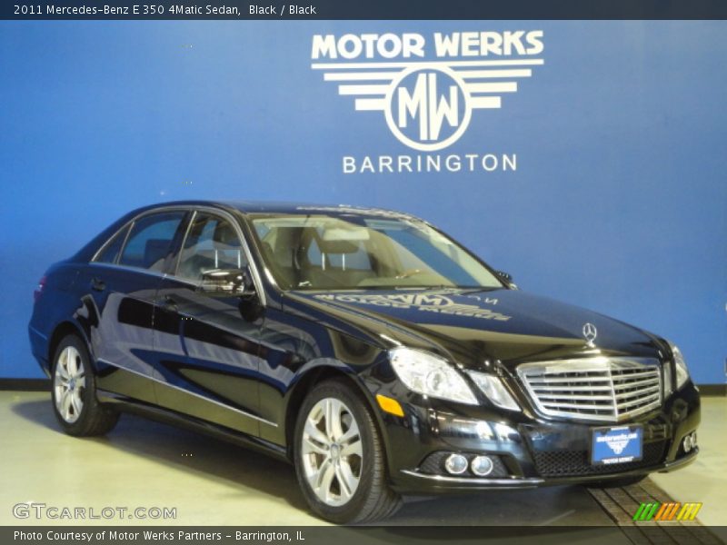 Black / Black 2011 Mercedes-Benz E 350 4Matic Sedan