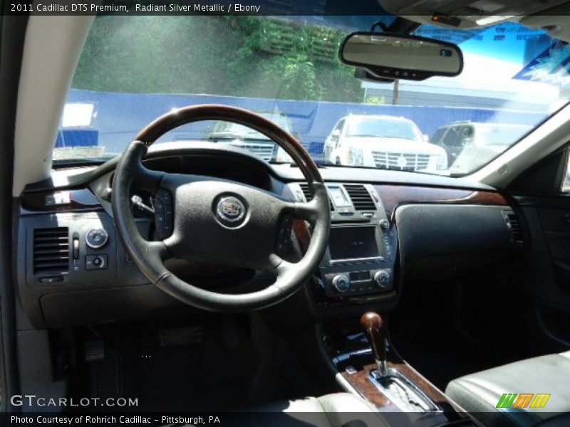Radiant Silver Metallic / Ebony 2011 Cadillac DTS Premium