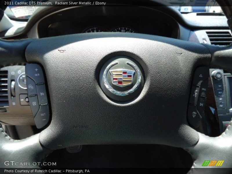 Radiant Silver Metallic / Ebony 2011 Cadillac DTS Premium