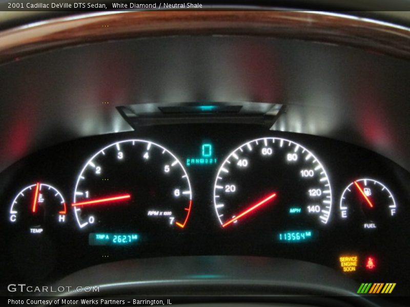 White Diamond / Neutral Shale 2001 Cadillac DeVille DTS Sedan