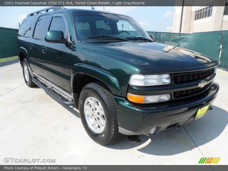 Forest Green Metallic / Light Gray/Neutral 2001 Chevrolet Suburban 1500 Z71 4x4