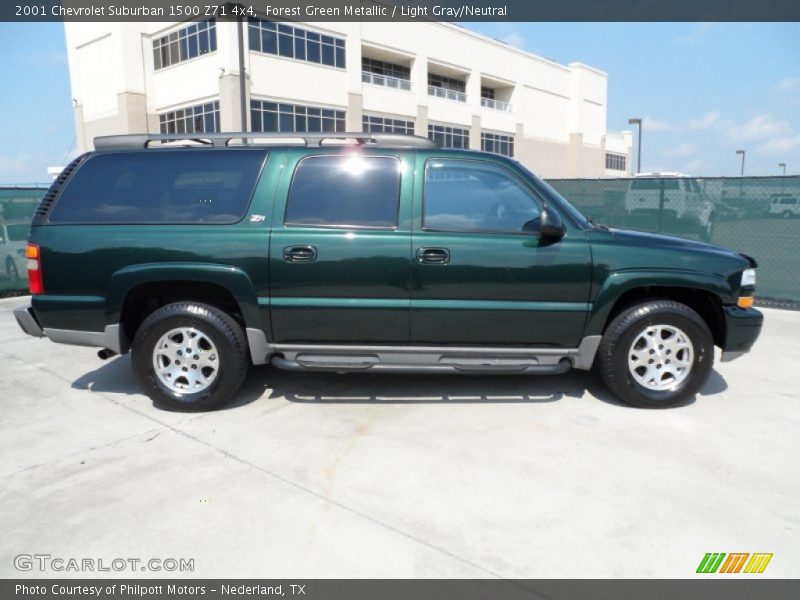 Forest Green Metallic / Light Gray/Neutral 2001 Chevrolet Suburban 1500 Z71 4x4