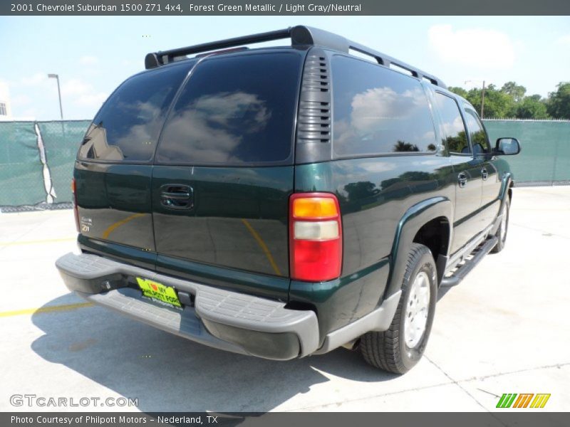 Forest Green Metallic / Light Gray/Neutral 2001 Chevrolet Suburban 1500 Z71 4x4