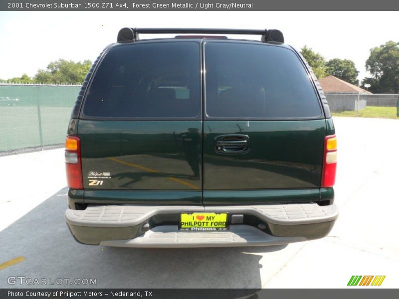 Forest Green Metallic / Light Gray/Neutral 2001 Chevrolet Suburban 1500 Z71 4x4