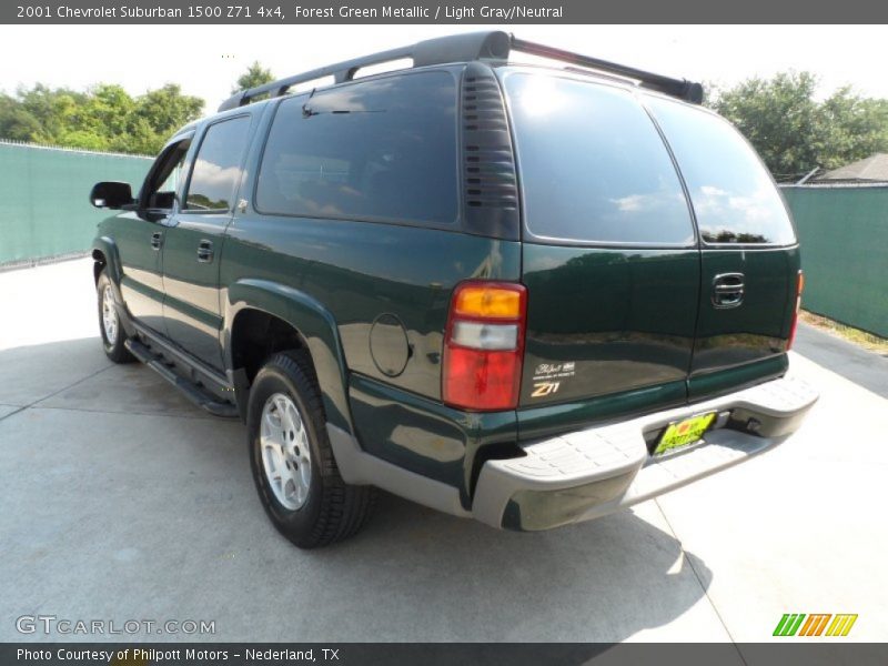 Forest Green Metallic / Light Gray/Neutral 2001 Chevrolet Suburban 1500 Z71 4x4