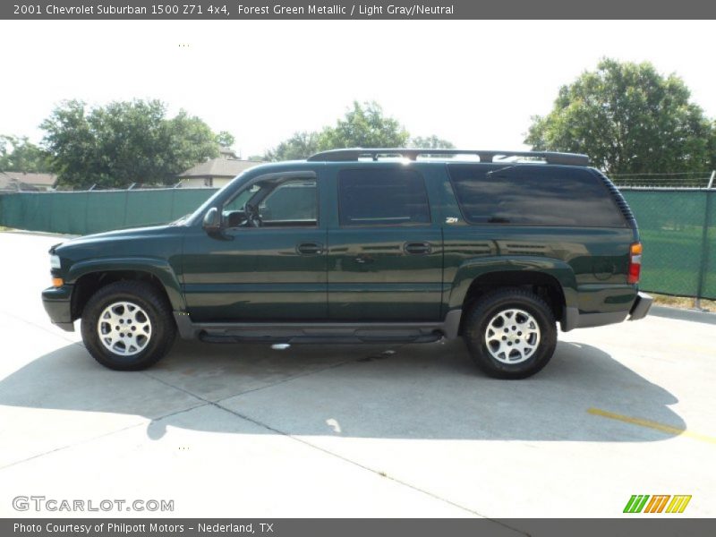 Forest Green Metallic / Light Gray/Neutral 2001 Chevrolet Suburban 1500 Z71 4x4