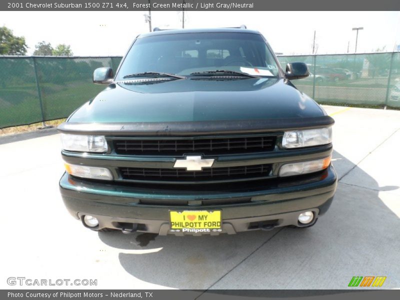 Forest Green Metallic / Light Gray/Neutral 2001 Chevrolet Suburban 1500 Z71 4x4