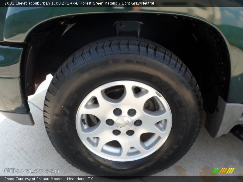 Forest Green Metallic / Light Gray/Neutral 2001 Chevrolet Suburban 1500 Z71 4x4