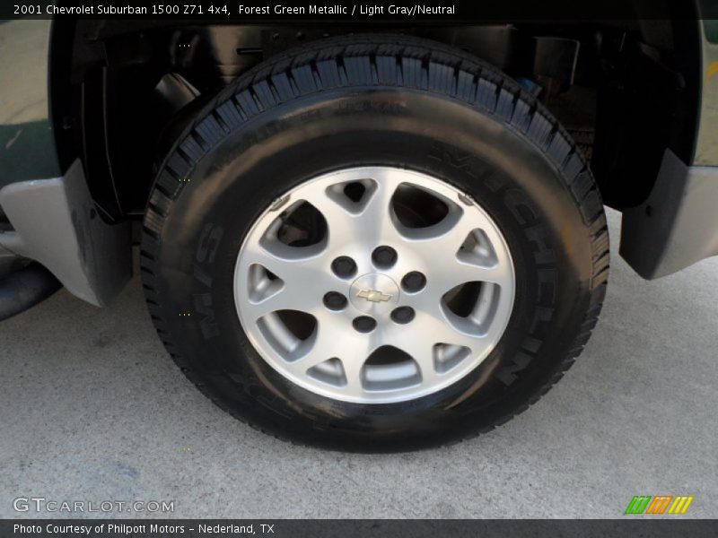 Forest Green Metallic / Light Gray/Neutral 2001 Chevrolet Suburban 1500 Z71 4x4