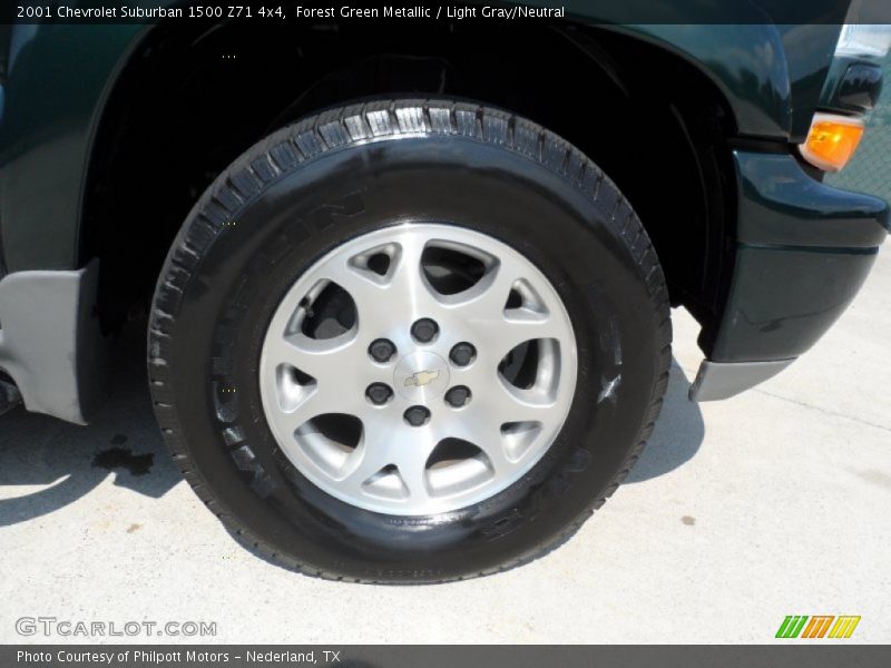 Forest Green Metallic / Light Gray/Neutral 2001 Chevrolet Suburban 1500 Z71 4x4
