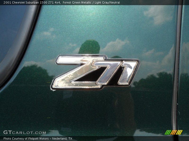 Forest Green Metallic / Light Gray/Neutral 2001 Chevrolet Suburban 1500 Z71 4x4