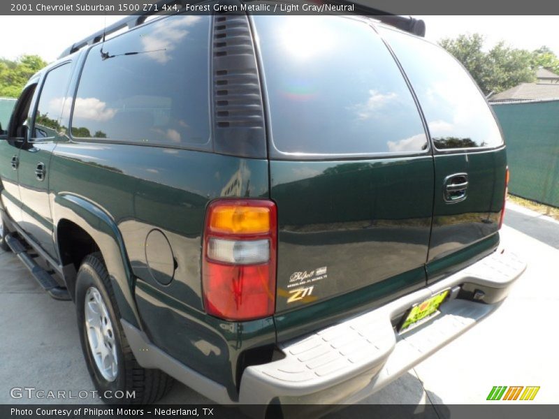 Forest Green Metallic / Light Gray/Neutral 2001 Chevrolet Suburban 1500 Z71 4x4
