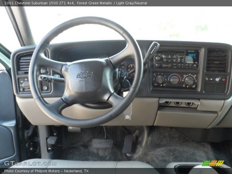 Forest Green Metallic / Light Gray/Neutral 2001 Chevrolet Suburban 1500 Z71 4x4