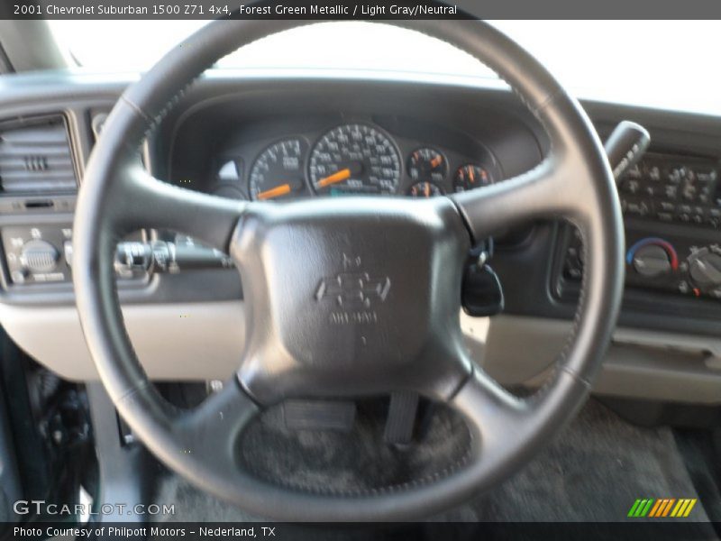 Forest Green Metallic / Light Gray/Neutral 2001 Chevrolet Suburban 1500 Z71 4x4