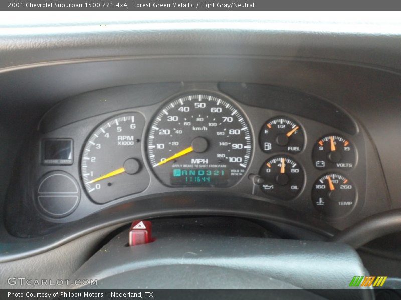 Forest Green Metallic / Light Gray/Neutral 2001 Chevrolet Suburban 1500 Z71 4x4