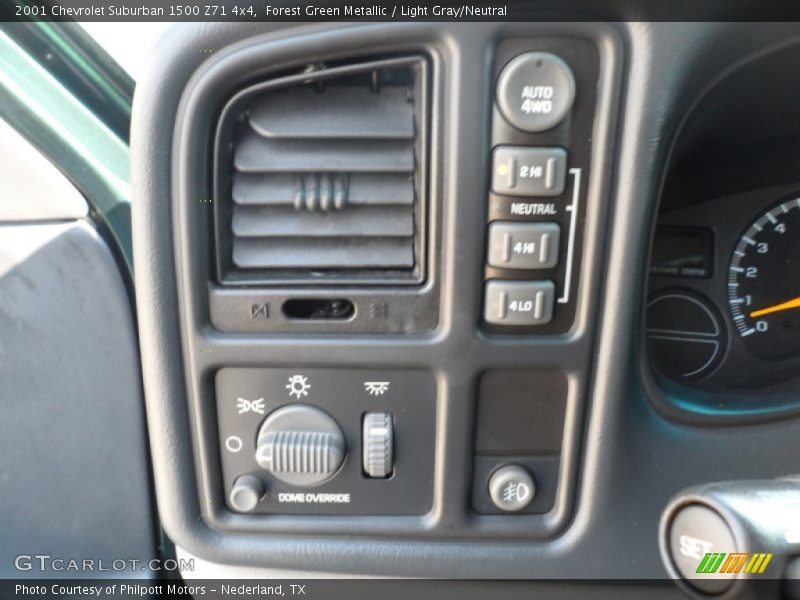 Forest Green Metallic / Light Gray/Neutral 2001 Chevrolet Suburban 1500 Z71 4x4