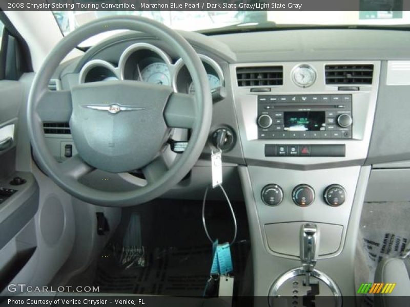 Marathon Blue Pearl / Dark Slate Gray/Light Slate Gray 2008 Chrysler Sebring Touring Convertible
