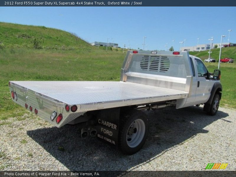 Oxford White / Steel 2012 Ford F550 Super Duty XL Supercab 4x4 Stake Truck
