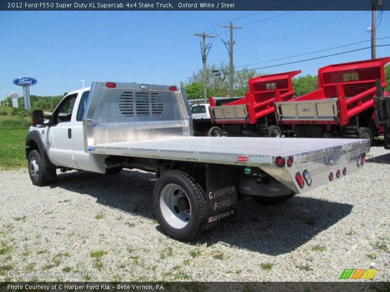 Oxford White / Steel 2012 Ford F550 Super Duty XL Supercab 4x4 Stake Truck