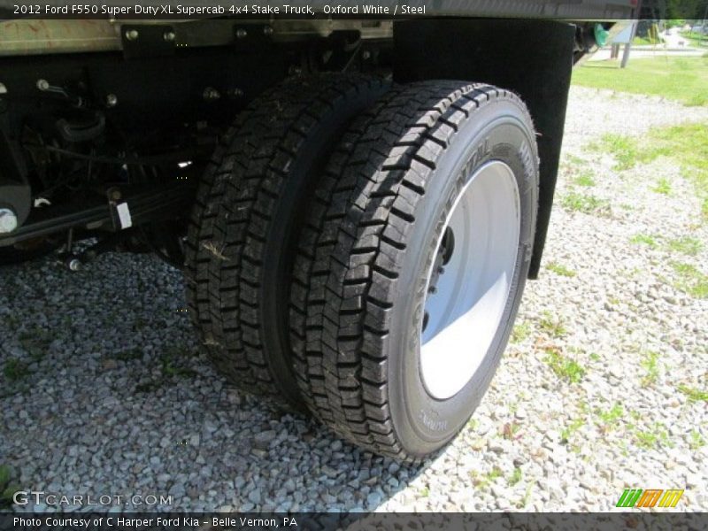 Oxford White / Steel 2012 Ford F550 Super Duty XL Supercab 4x4 Stake Truck