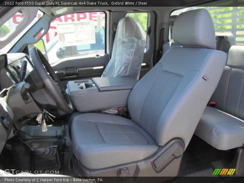 Oxford White / Steel 2012 Ford F550 Super Duty XL Supercab 4x4 Stake Truck
