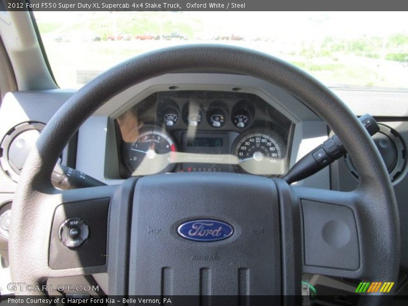 Oxford White / Steel 2012 Ford F550 Super Duty XL Supercab 4x4 Stake Truck