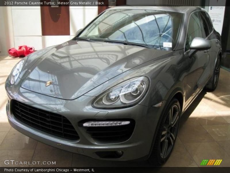Meteor Grey Metallic / Black 2012 Porsche Cayenne Turbo