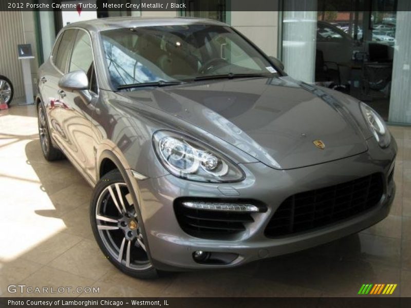 Meteor Grey Metallic / Black 2012 Porsche Cayenne Turbo
