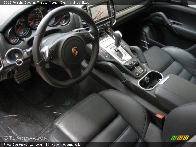 Meteor Grey Metallic / Black 2012 Porsche Cayenne Turbo