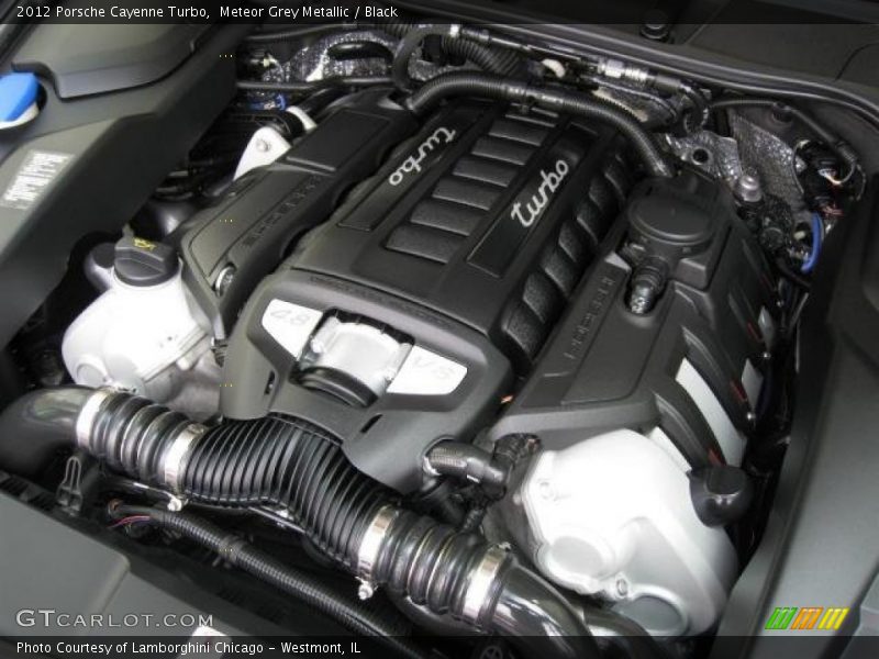 Meteor Grey Metallic / Black 2012 Porsche Cayenne Turbo