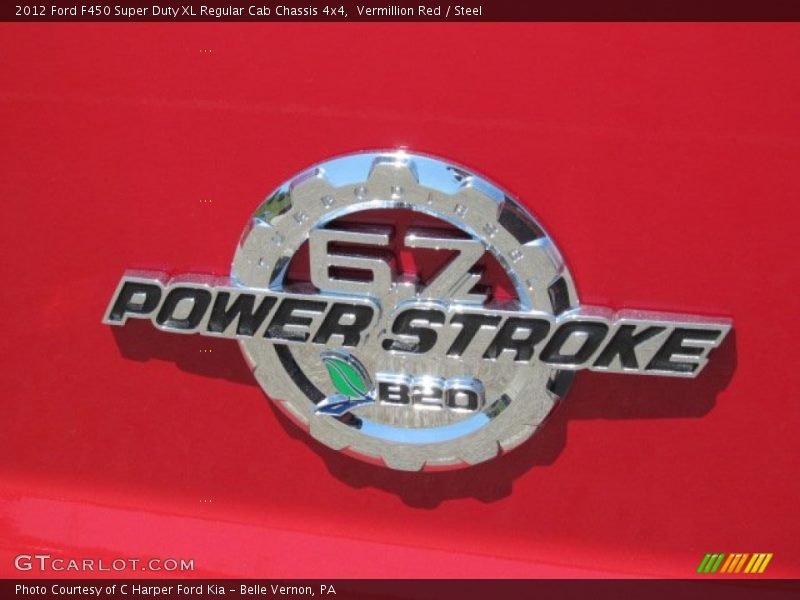 Vermillion Red / Steel 2012 Ford F450 Super Duty XL Regular Cab Chassis 4x4