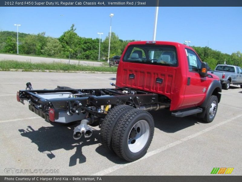 Vermillion Red / Steel 2012 Ford F450 Super Duty XL Regular Cab Chassis 4x4