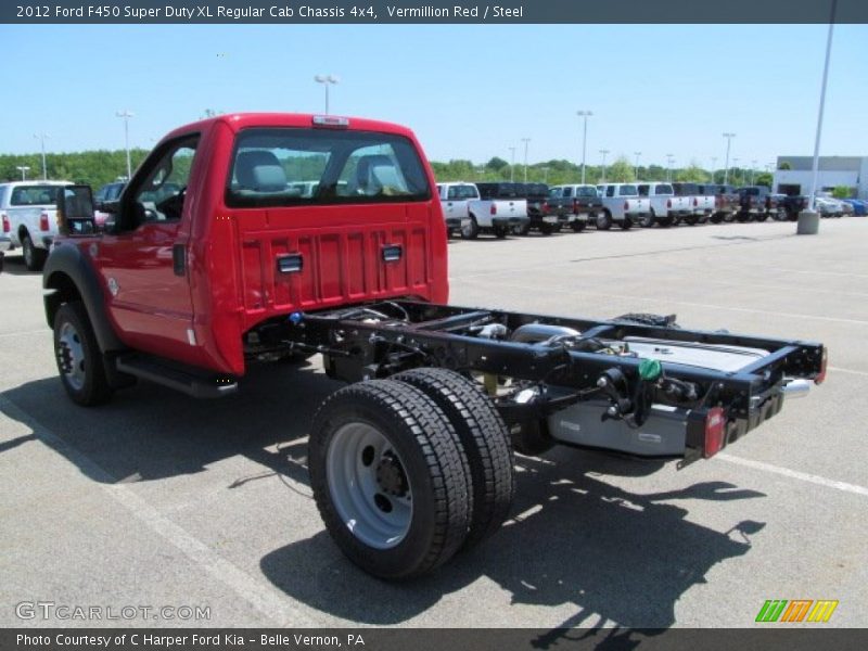 Vermillion Red / Steel 2012 Ford F450 Super Duty XL Regular Cab Chassis 4x4