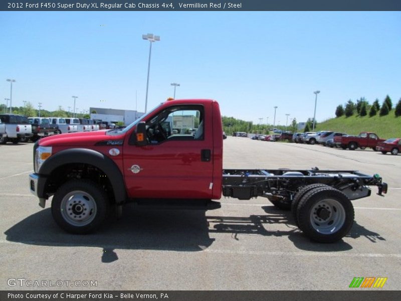 Vermillion Red / Steel 2012 Ford F450 Super Duty XL Regular Cab Chassis 4x4