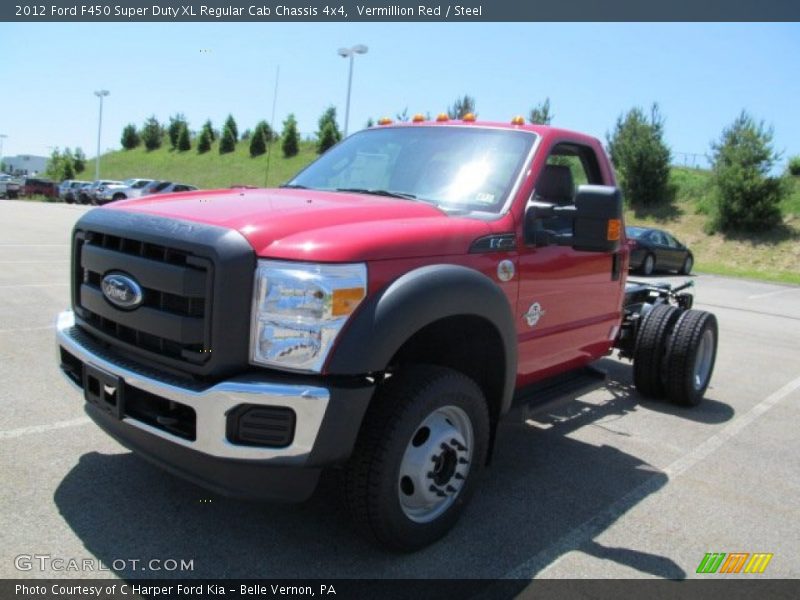 Vermillion Red / Steel 2012 Ford F450 Super Duty XL Regular Cab Chassis 4x4