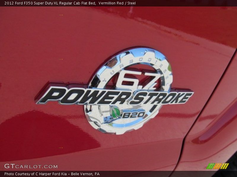 Vermillion Red / Steel 2012 Ford F350 Super Duty XL Regular Cab Flat Bed