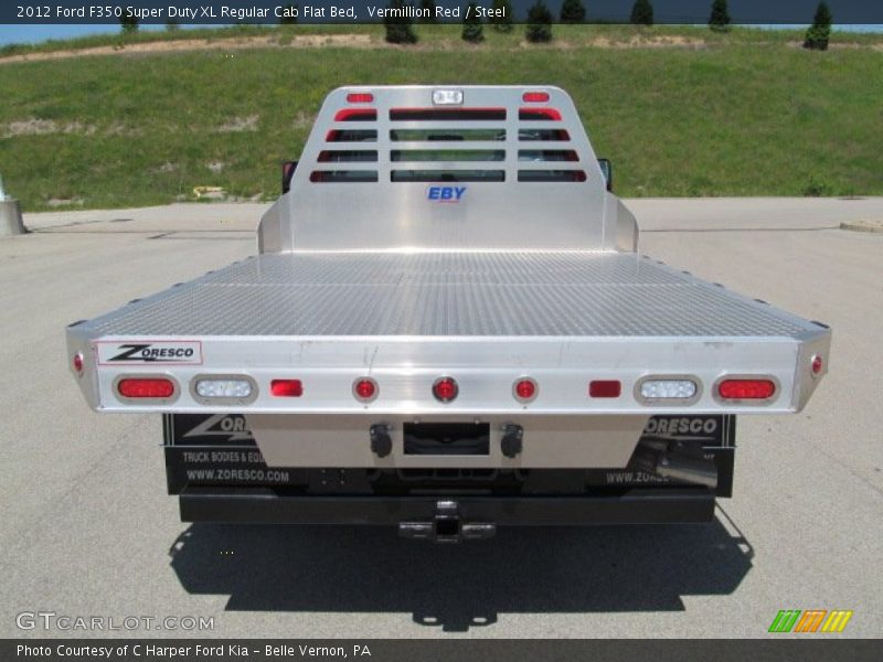 Vermillion Red / Steel 2012 Ford F350 Super Duty XL Regular Cab Flat Bed