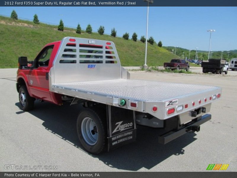 Vermillion Red / Steel 2012 Ford F350 Super Duty XL Regular Cab Flat Bed