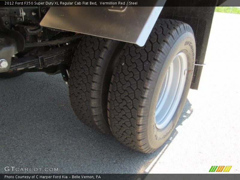Vermillion Red / Steel 2012 Ford F350 Super Duty XL Regular Cab Flat Bed