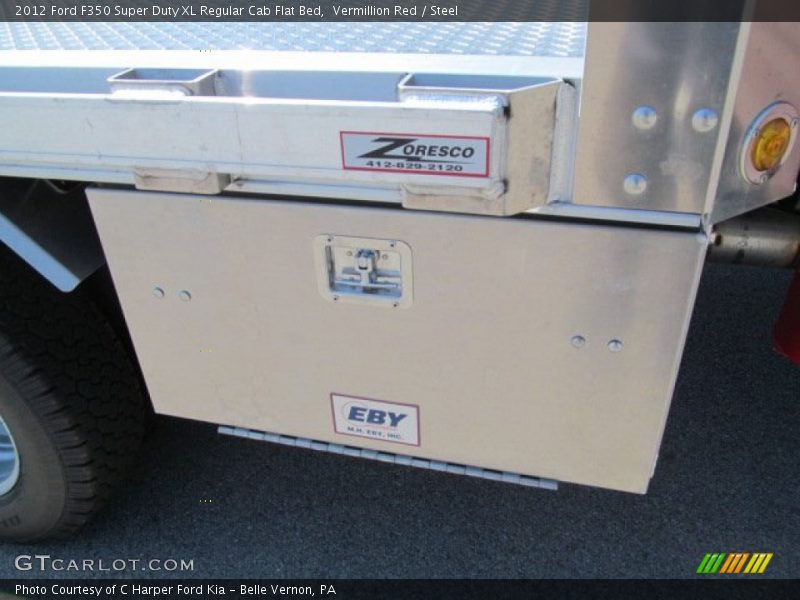 Vermillion Red / Steel 2012 Ford F350 Super Duty XL Regular Cab Flat Bed